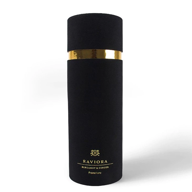 Black Cylindrical Perfume Packaging Box